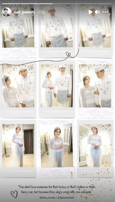 Baju Pernikahan Ifan dan Citra dengan Perpaduan Putih dan Silver