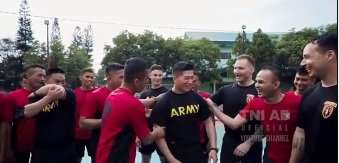 Tentara AS Latihan dengan Pasukan Kostrad