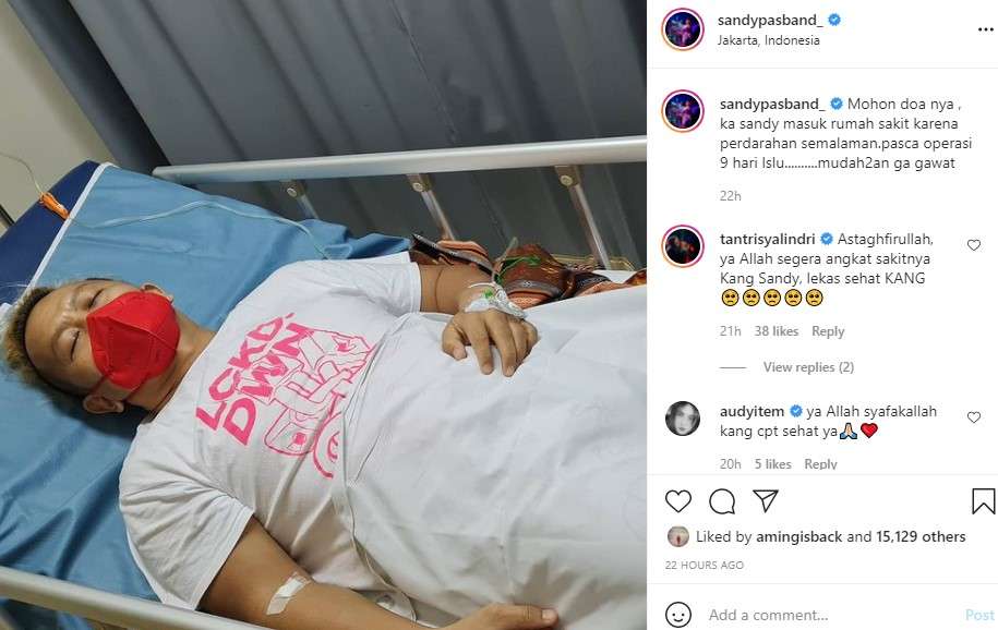 Sandy Pas Band dilarikan ke rumah sakit