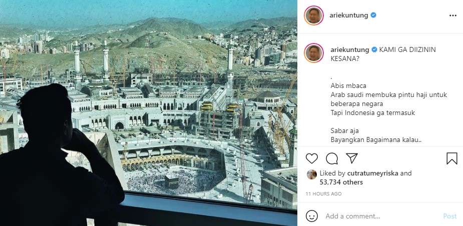 Arie Untung komentari pembatalan haji 2021