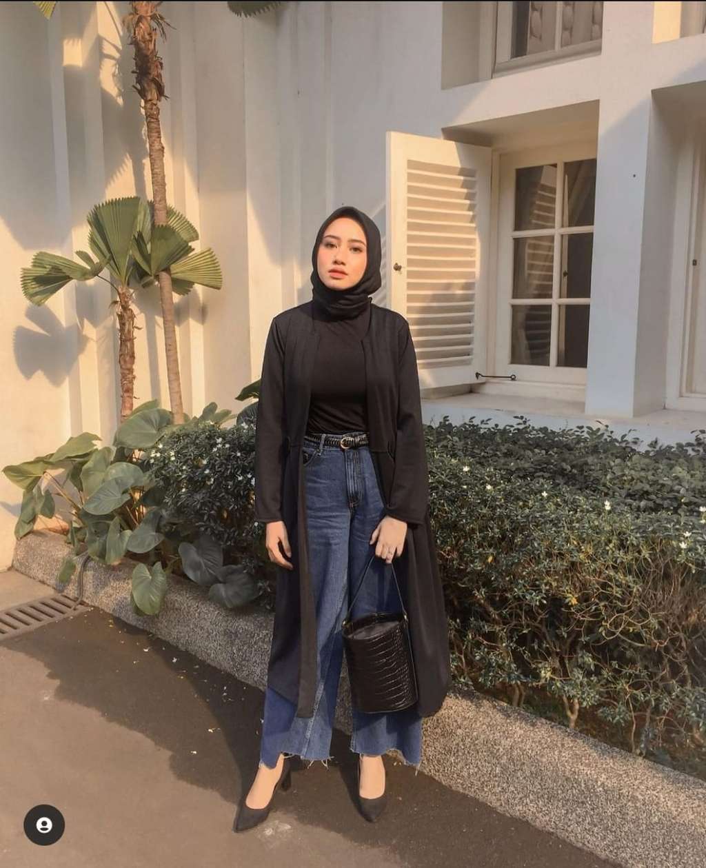 Padu Padan Kulot Denim Selebgram Diyanah Nurmalasari