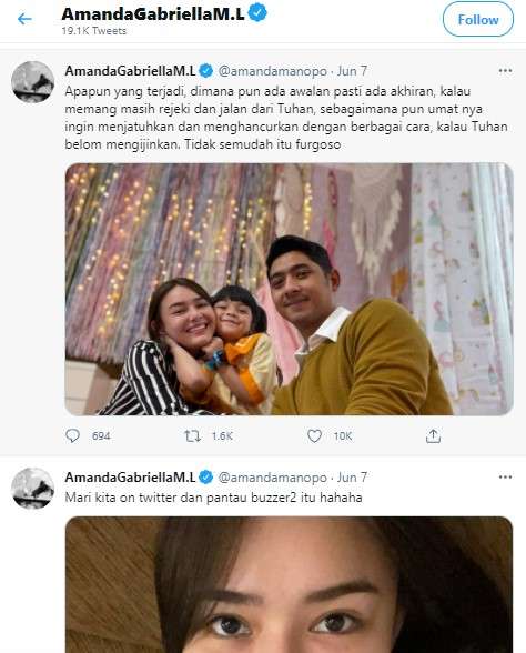 Komentar Amanda Manopo