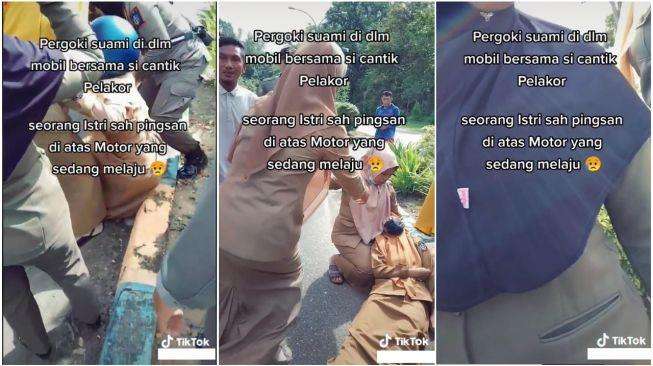 Hatinya pasti terluka lihat suami semobil sama pelakor.