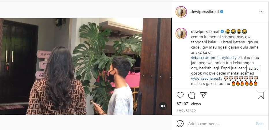Dewi Perssik datangi rumah Denise