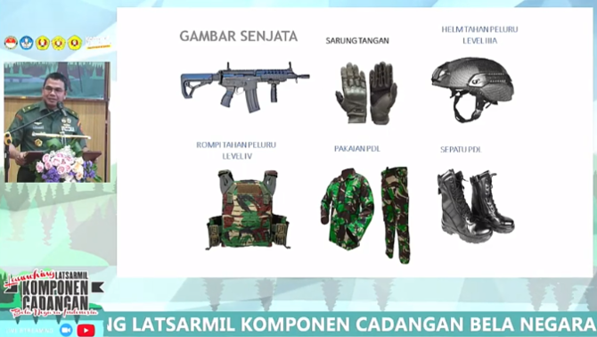 Senjata anggota Komcad