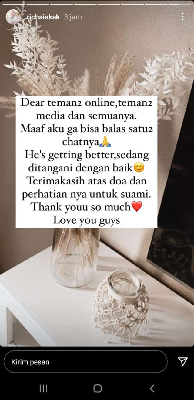Insta Story Istri Gary Iskak
