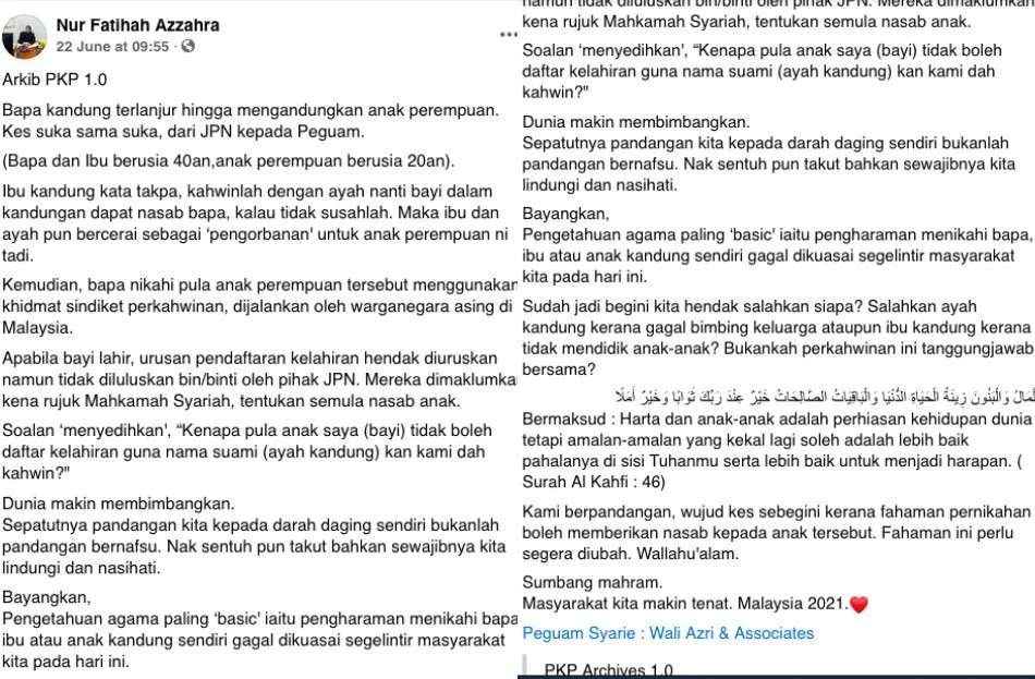 Unggahan Facebook