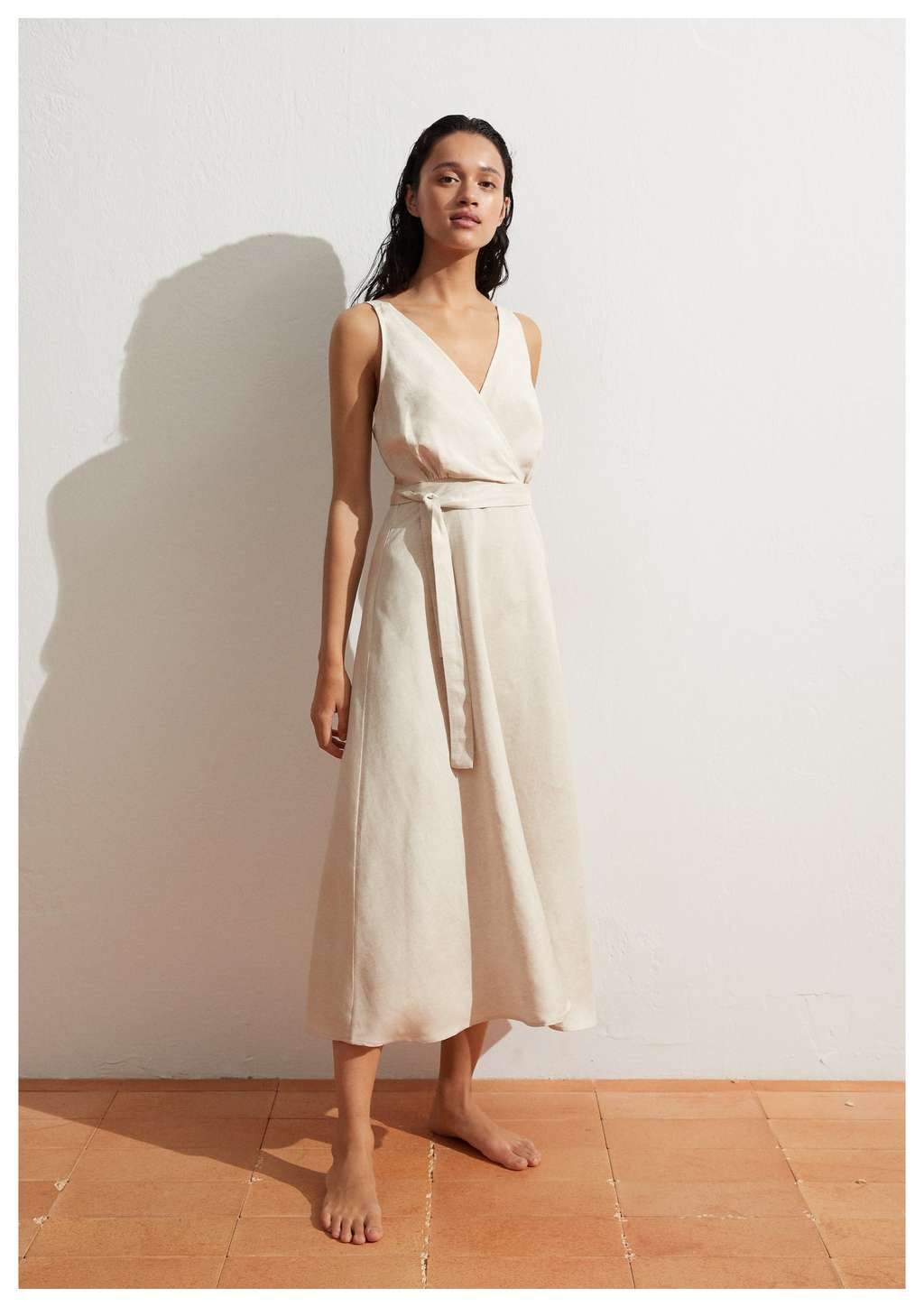 Linen Wrap Dress