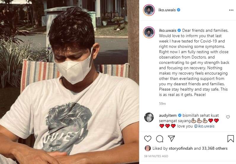Iko Uwais positif covid 19
