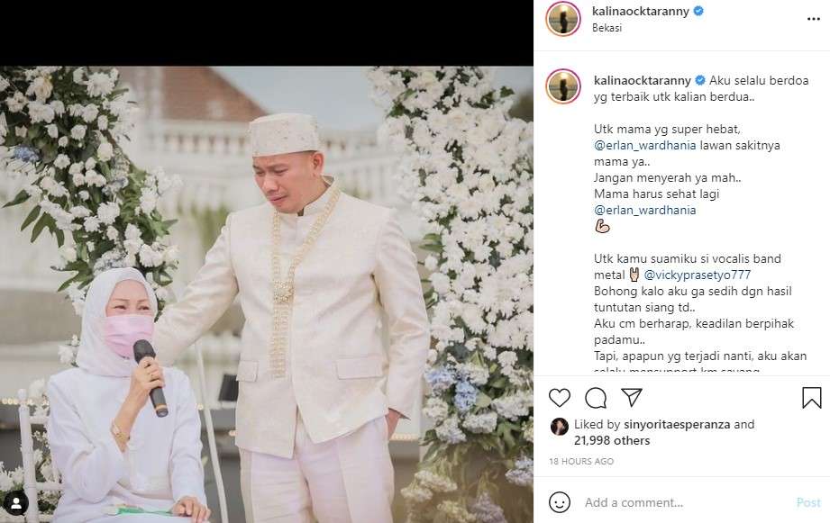 Ibunda Kalinda dan Vicky Prasetyo