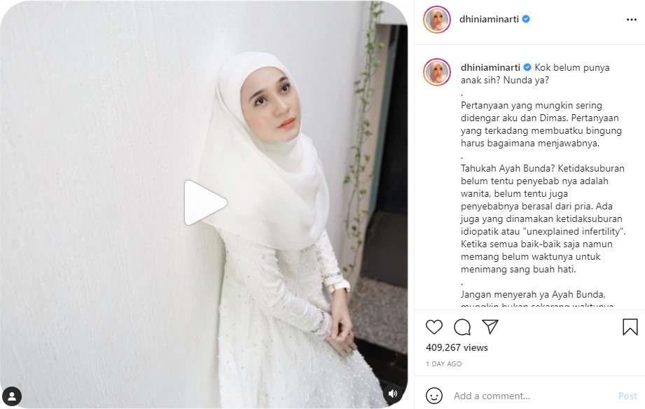 Dhini Aminarti soal ditanya momongan Dhini Aminarti soal ditanya momongan