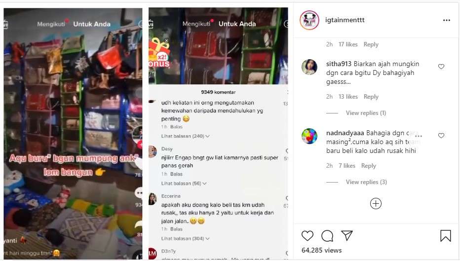 Pamer tas dan sepatu