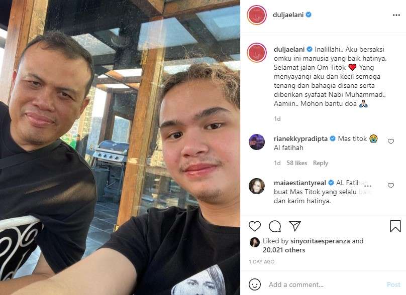 Dul Jaelani berduka