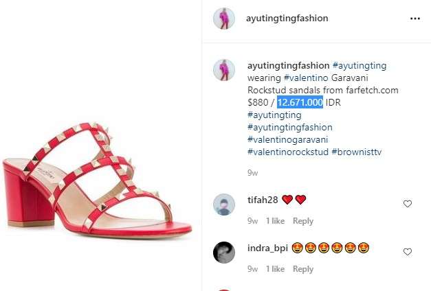 Sepatu Ayu Ting Ting