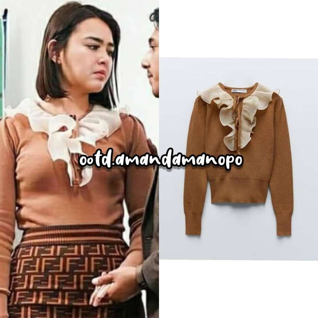 Sweater Cokelat Amanda Manopo