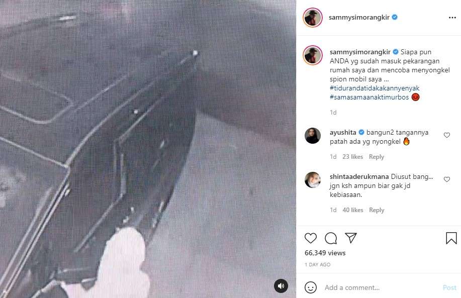 Rumah Sammy Simorangkir disantoni maling