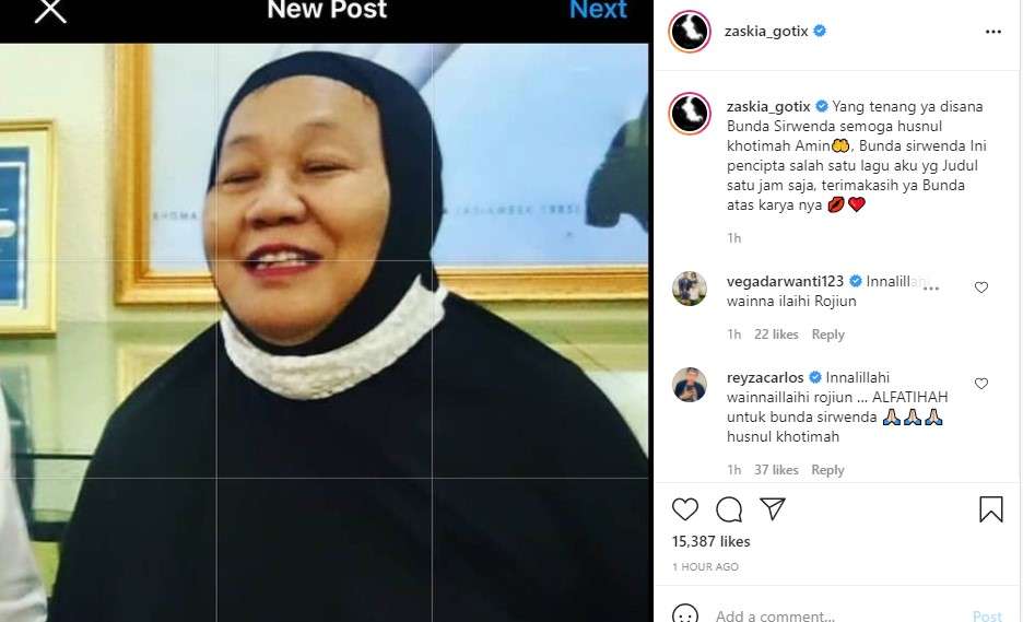 Unggahan Zaskia Gotik