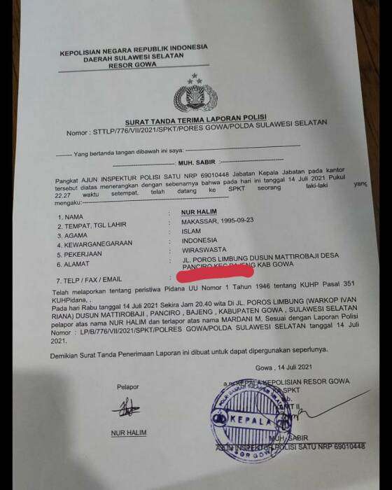 Laporan pengaduan