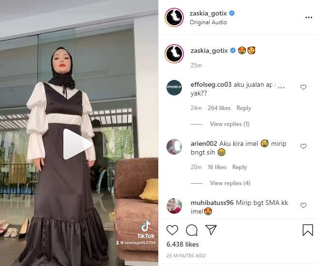 unggahan Zaskia Gotik