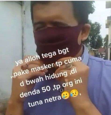 Tunanetra didenda 50 ribu