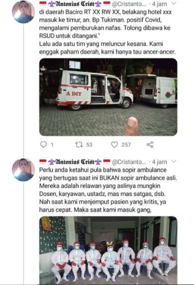 Fakta Ambulan mondar mandir di Jalanan