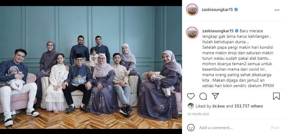 Unggahan Zaskia Sungkar Unggahan Zaskia Sungkar