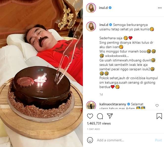 Kejutan ulang tahun suami Inul Daratista