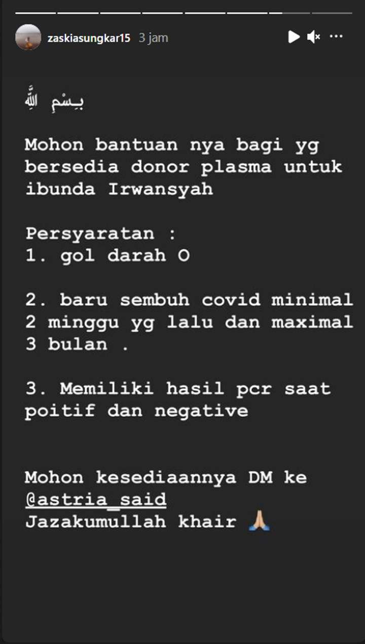 Unggahan Zaskia Sungkar