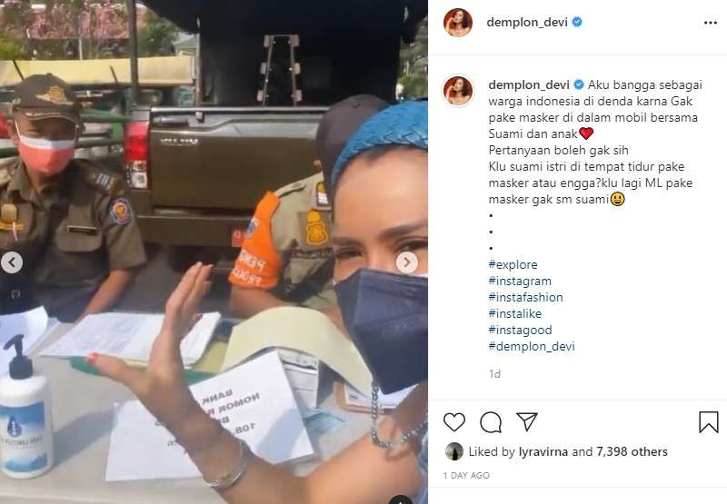 Devi Lanni didenda masker