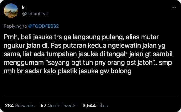 Deretan kejadian apes sehabis beli makanan yang bikin senyum-senyum sendiri.