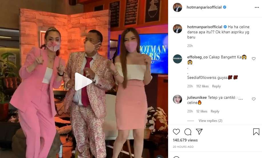 Hotman asyik joget bareng Celine