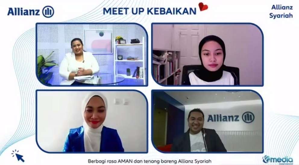 Allianz Indonesia menyelenggarakan Webinar Meet Up Kebaikan yang mengajak peserta untuk meningkatkan semangat saling berbagi kebaikan di masa pandemi yang penuh tantangan demi mengamankan masa depan bersama-sama (25/06). Allianz Indonesia menyelenggarakan Webinar Meet Up Kebaikan yang mengajak peserta untuk meningkatkan semangat saling berbagi kebaikan di masa pandemi yang penuh tantangan demi mengamankan masa depan bersama-sama (25/06).