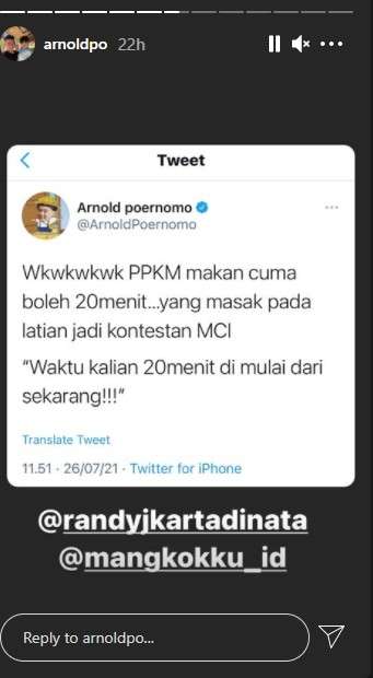 Unggahan chef Arnold