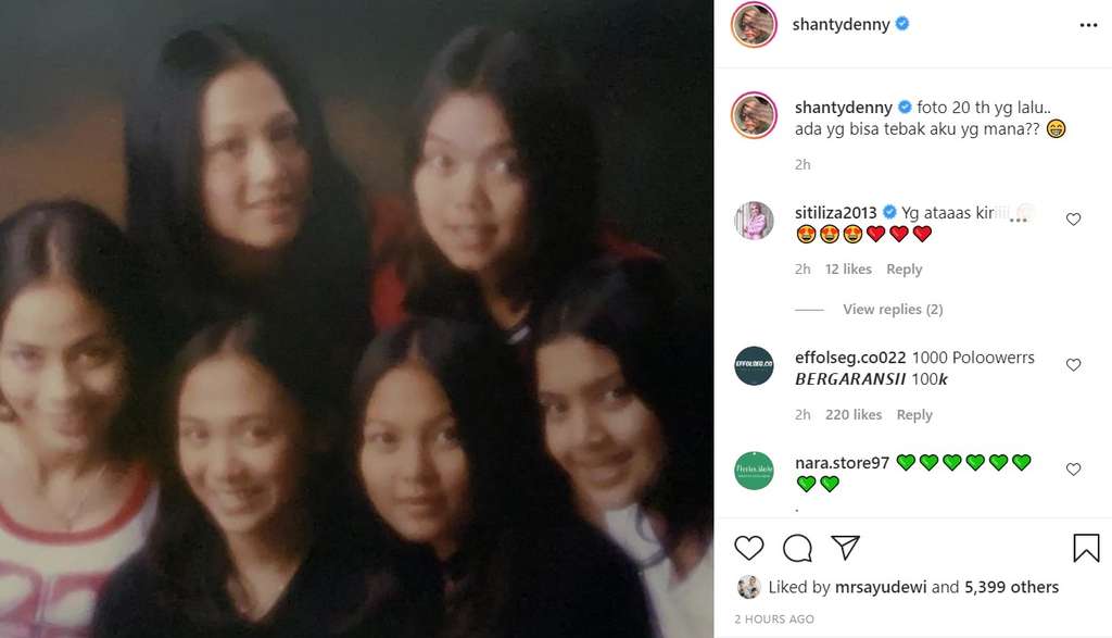 foto lama Shanty istri Denny Cagur