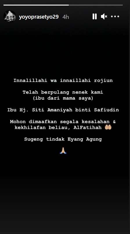 Yoyo Padi berduka Yoyo Padi berduka