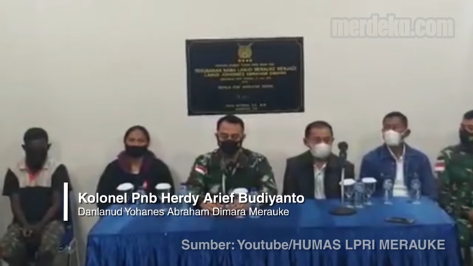 Konfrensi Pers Danlanud Herdy Arief
