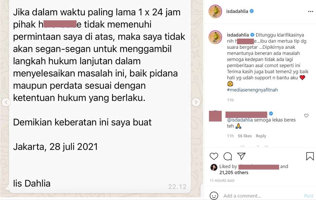 Iis Dahlia desak permintaan Maaf