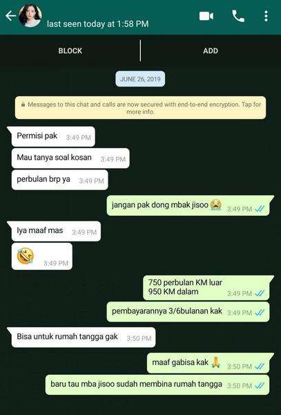 Beretan balasan kocak saat cari kosan yang bikin senyum.