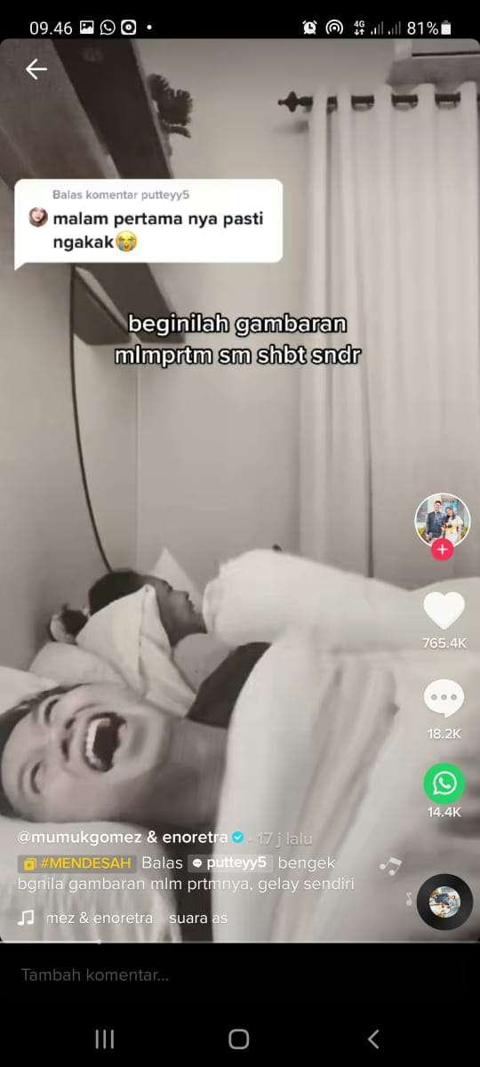 Malam pertama Mumuk Gomez