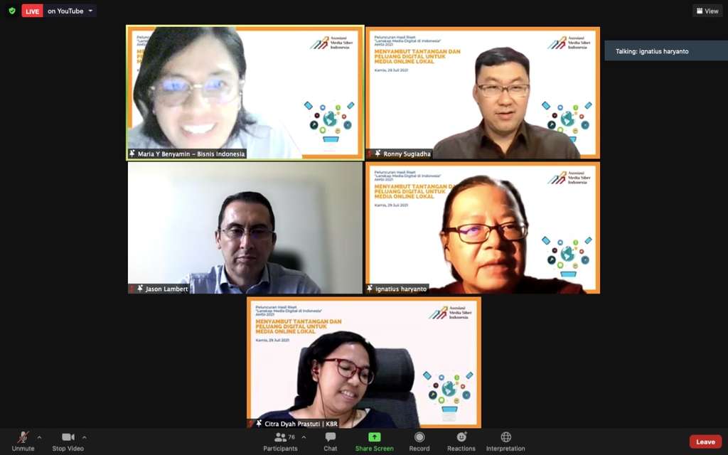 AMSI merilis riset lanskap media online Indonesia.