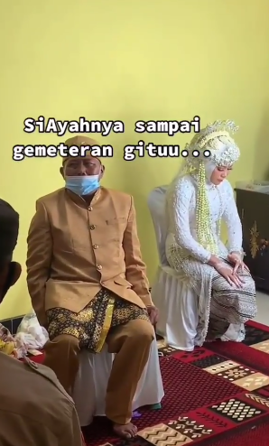 Ayah pengantin wanita gemetaran