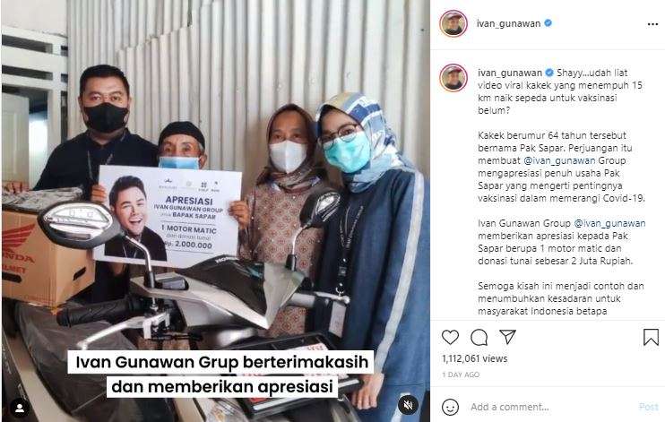 Ivan Gunawan hadiahi motor. Ivan Gunawan hadiahi motor.