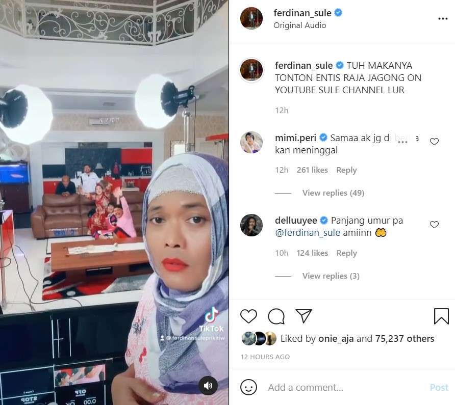 Klarifikasi Sule soal kabar meninggal