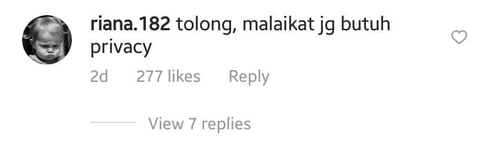 Salah Satu Komentar Warganet