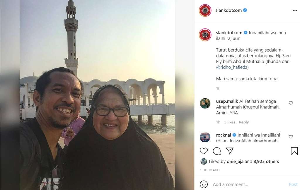 Ibunda Ridho Slank meninggal dunia