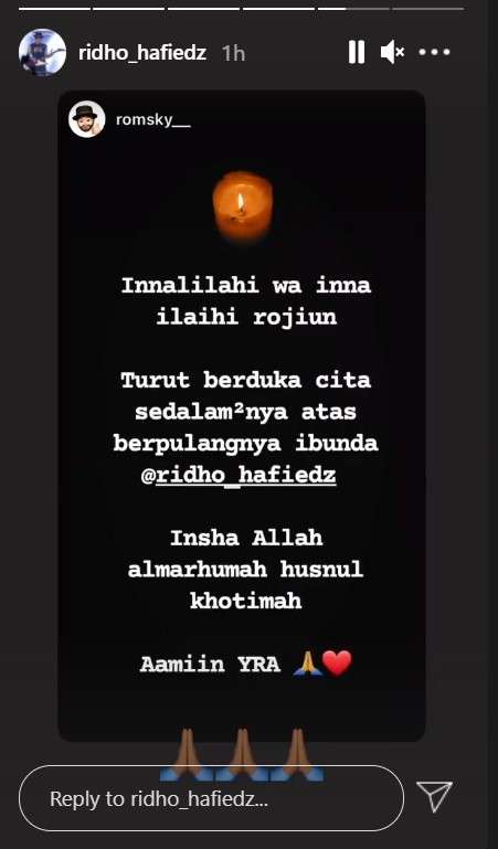 Ibunda Ridho Slank meninggal dunia