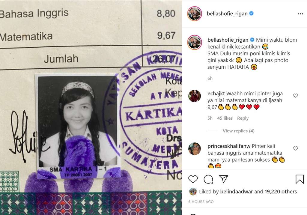 Unggahan Bella Shofie