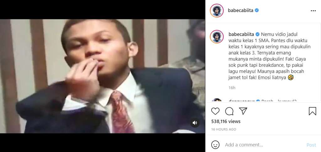 Penampilan Babe Cabita waktu muda