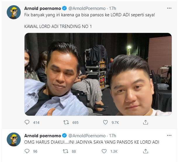cuitan Chef Arnold ke Lord Adi