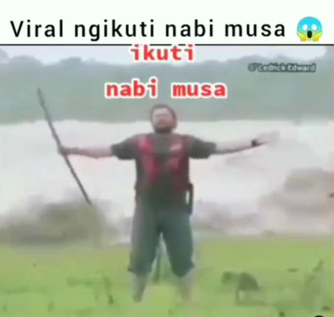 Viral pria sesumbar ingin belah lautan